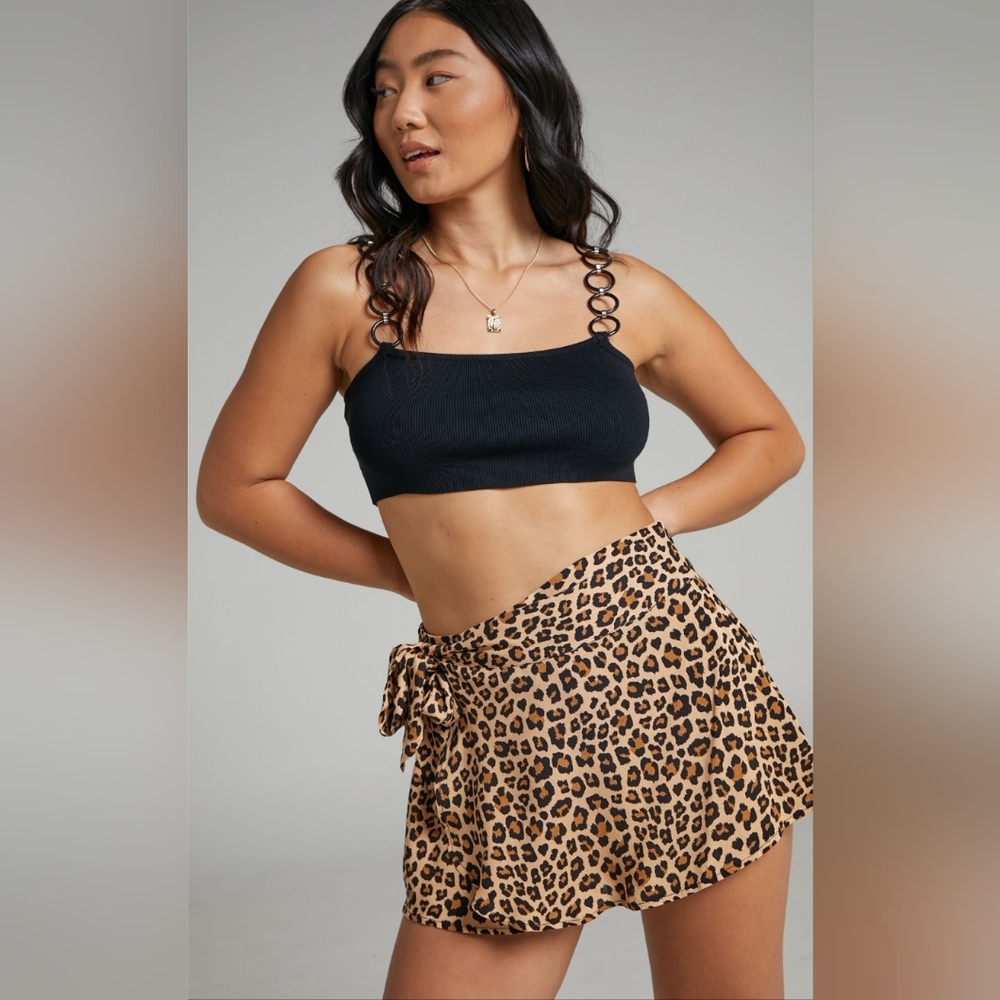 Leopard Print Skort